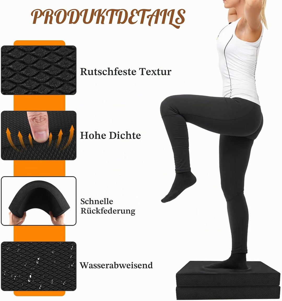 DAJAVE 2 Stück Balance Pad für Erwachsene und Pferde - Gleichgewichtskissen/Wackelkissen, Balance Pa