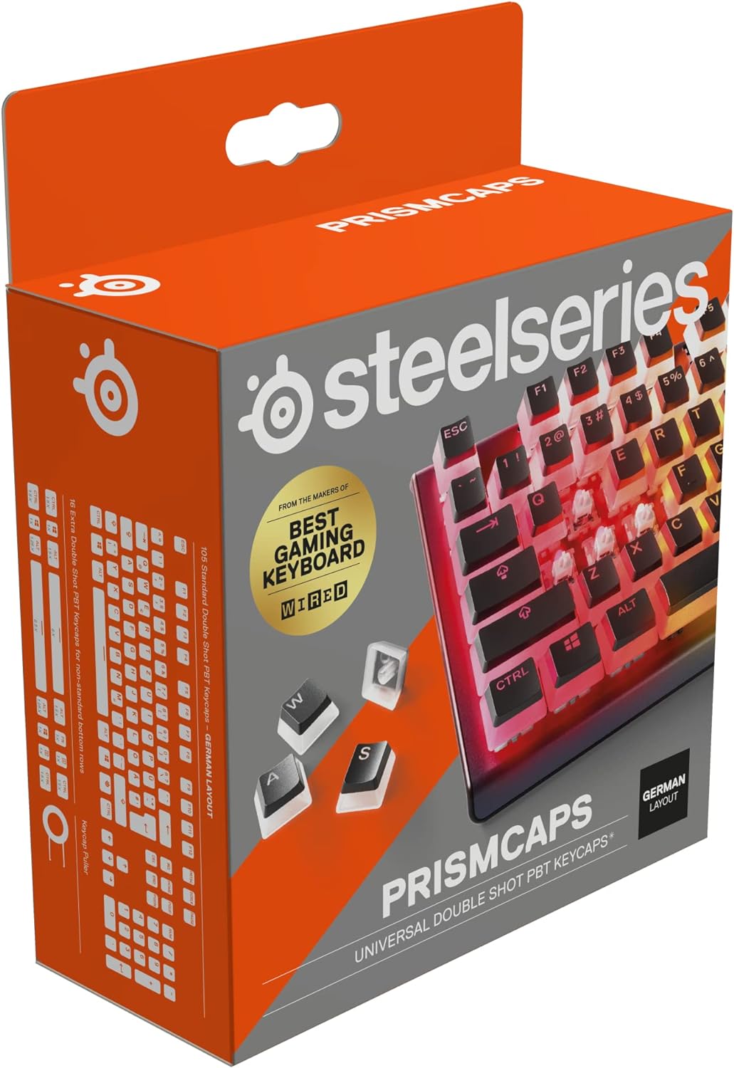 SteelSeries PrismCaps – Double-Shot-Tastenset mit „Pudding“-Optik – Kompatibilität mit allen gängige