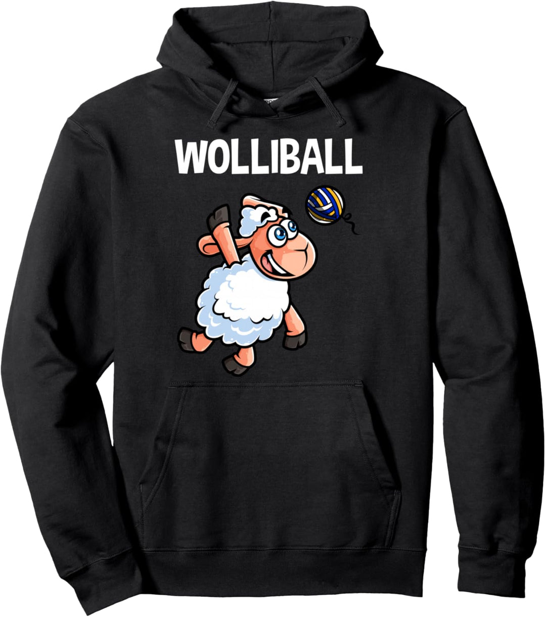 Wolliball I Lustiges Schaf Wortspiel Lustiges Volleyball Pullover Hoodie