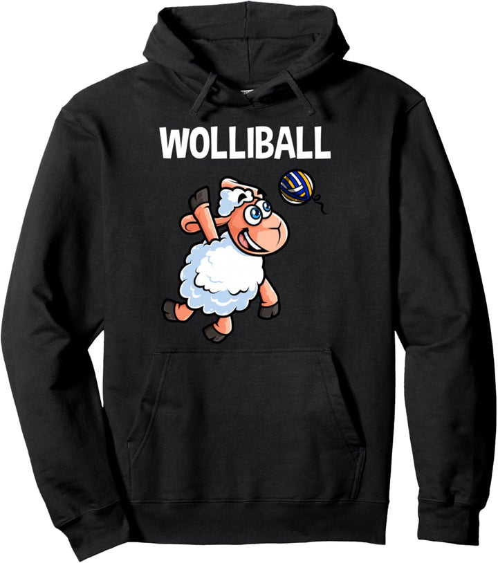 Wolliball I Lustiges Schaf Wortspiel Lustiges Volleyball Pullover Hoodie