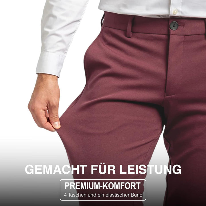 Performance Pants Herren - Stilvolle Slim Fit Herren Hosen Stretch - Hosen Herren Stretch - Angenehm