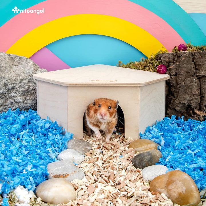 Niteangel Birkenkammer-Labyrinth-Hamsterversteck – kleine Haustiere, Waldhaus, Lebensräume, Dekorati