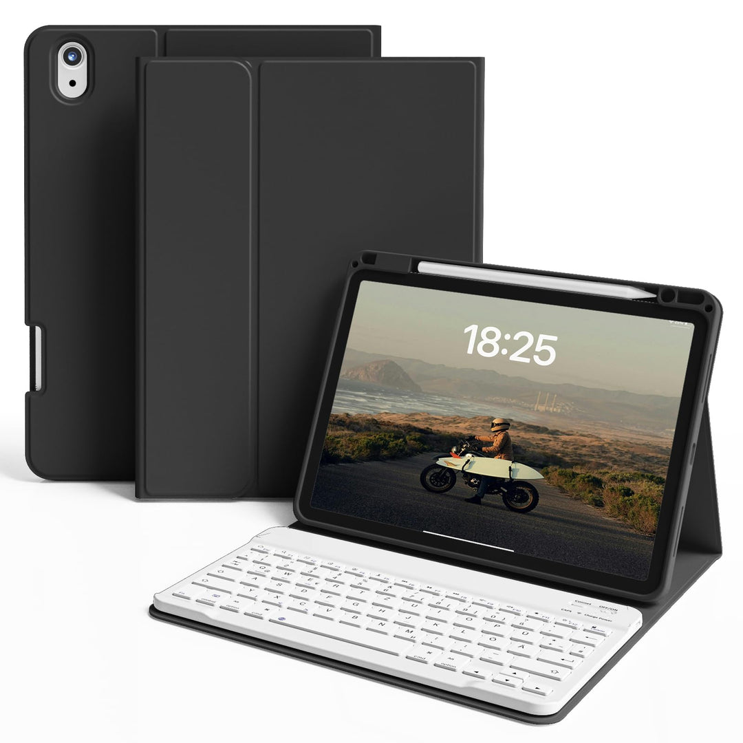 Hülle mit Tastatur für iPad Air 11 Zoll (2025 M3/2024 M2), iPad Air 5./4. Gen(2022/2020) 10.9 Zoll,