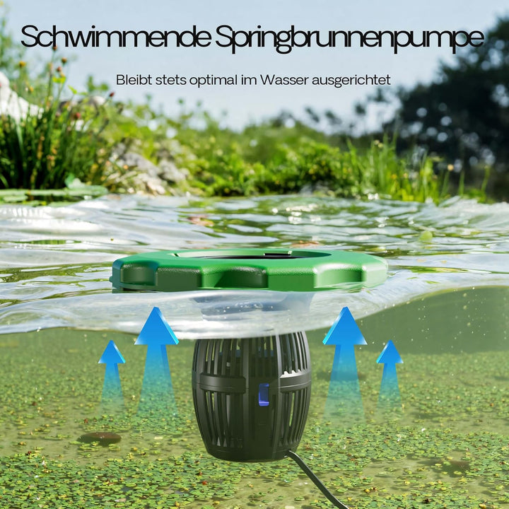 SunSun COP-10000 Schwimmende Fontäne 20000l/h, 90W, Wassersäule mit 1m Höhe & 3m Durchmesser