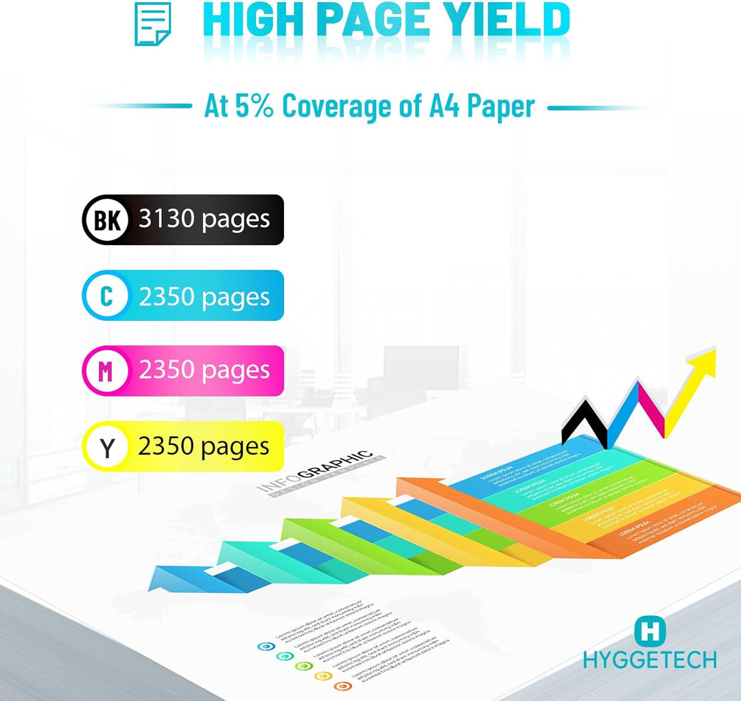 Hyggetech 067H 067 Mit Chip Kompatible Canon 067 067H Toner für i-SENSYS MF655CDW MF657CDW LBP631CW
