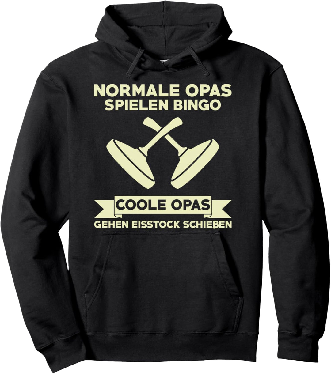 Normale Opas spielen Bingo coole Opas gehen Eisstock schiesse Pullover Hoodie