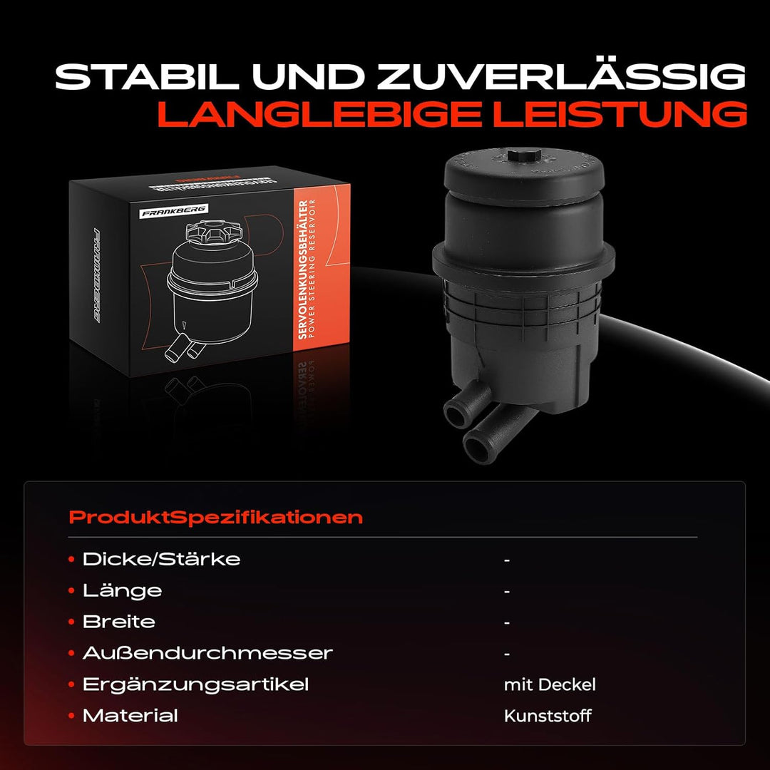 Frankberg Ausgleichsbehälter Hydrauliköl-Servolenkung Kompatibel mit E81 E87 E88 E82 E90 E91 E92 E93