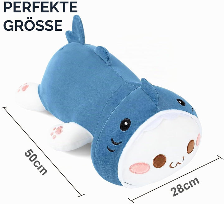 shownicer Plüschtier Hai Katze Kuscheltier Stofftier Kawaii Katze Plüsch, Kätzchen Plüschkissen Spie