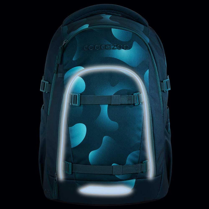 coocazoo MATE Schulrucksack-Set 2tlg inkl. Schlamperbox Aqua Flow, Aqua Flow