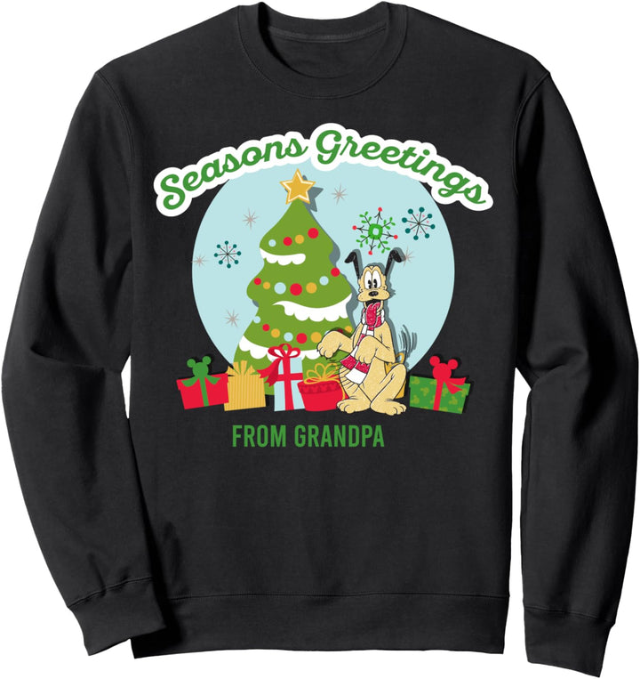 Disney Mickey Friends Weihnachten Seasons Greetings Grandpa Sweatshirt