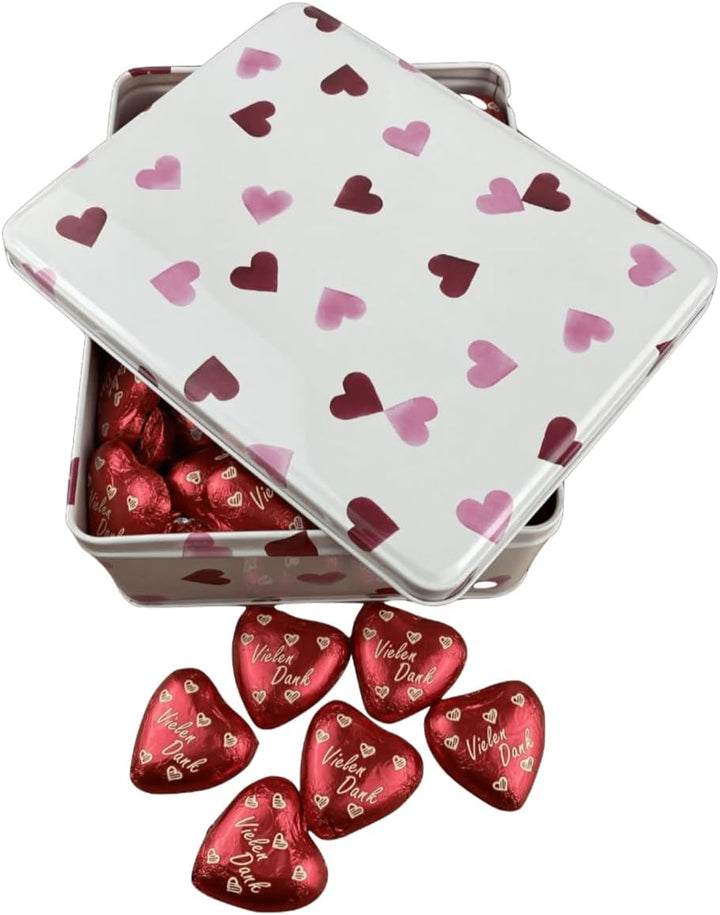 Geschenkdose Design Emma Bridgewater - Liebevoll gestaltete rechteckige Vorratsdose - Motiv Pink Hea