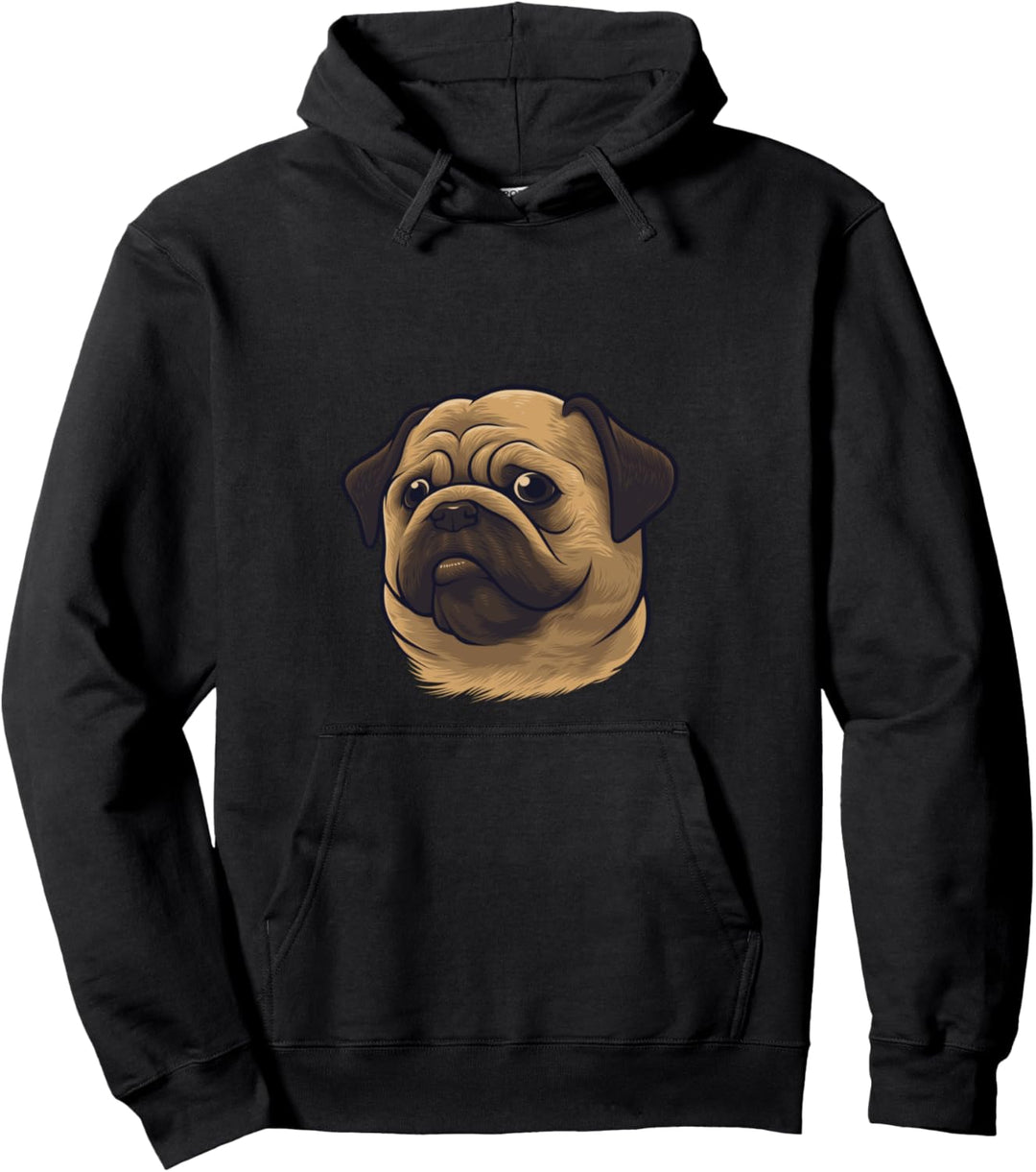 Niedlicher lustiger entzückender Mops-Hund Pullover Hoodie