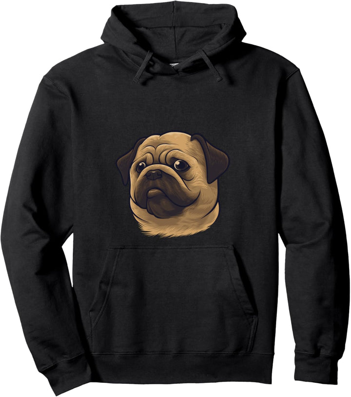 Niedlicher lustiger entzückender Mops-Hund Pullover Hoodie