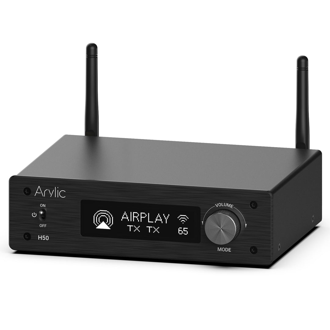 Arylic H50 Hi-Fi Multiroom WiFi Amplifier mit Bluetooth aptX HD, HDMI ARC, Airplay 2 & Spotify Strea