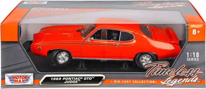 Motormax Pontiac GTO Judge 1969 Coupe Orange Oldtimer 1/18 Modellauto Modell Auto