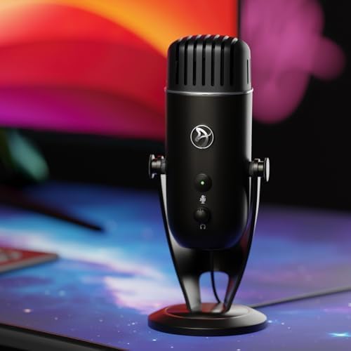 Arozzi Colonna Professional USB Condenser Microphone for PC, Mac, Gaming, Recording, Streaming, Podc
