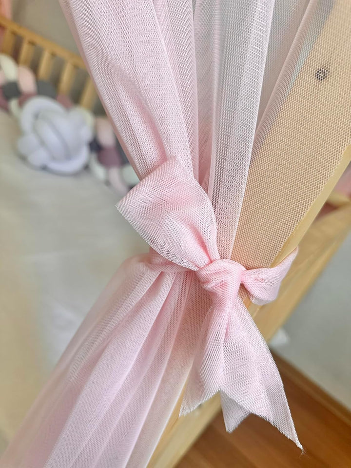 Baby Fancyroom Hausbett Himmel Betthimmel rosa für Kinderbett Kinderzimmer Baldachin Bettvorhang Bet