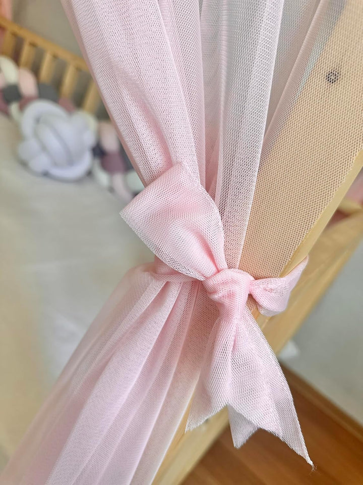 Baby Fancyroom Hausbett Himmel Betthimmel rosa für Kinderbett Kinderzimmer Baldachin Bettvorhang Bet
