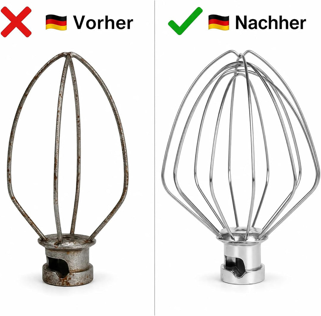 6-Draht Schneebesen für KitchenAid 4.5-5 Quart, 304 Edelstahl | 304 Edelstahl Schneebesen für Kitche