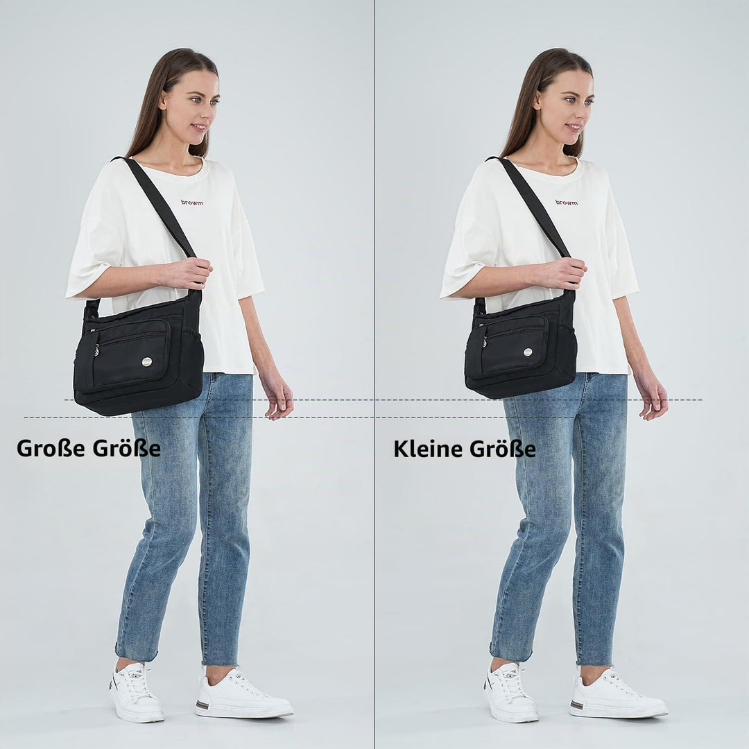 MINTEGRA Damen Schultertasche, geräumig, mehrere Taschen, Umhängetasche, Geldbörse, modischer Henkel