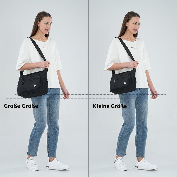 MINTEGRA Damen Schultertasche, geräumig, mehrere Taschen, Umhängetasche, Geldbörse, modischer Henkel