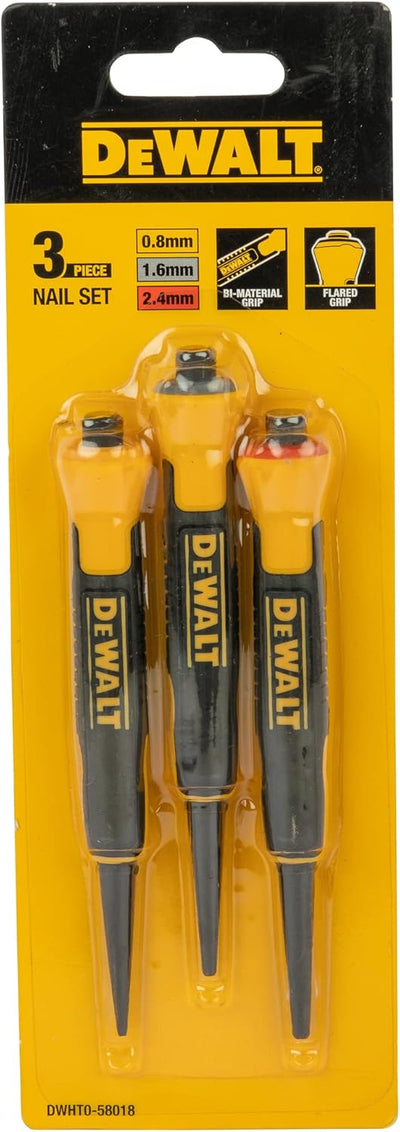 DEWALT DWHT0-58018 Bi-Material Nagelset, 3-teilig (1/32 Zoll, 2/32 Zoll, 3/32 Zoll)