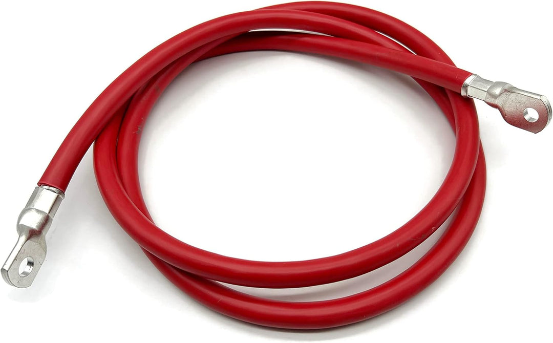 Exoda Batteriekabel 70 mm² 1,8m Kabelschuhe M8 und M10 Rot flexibles Kabel für Auto Boot Motorrad ma