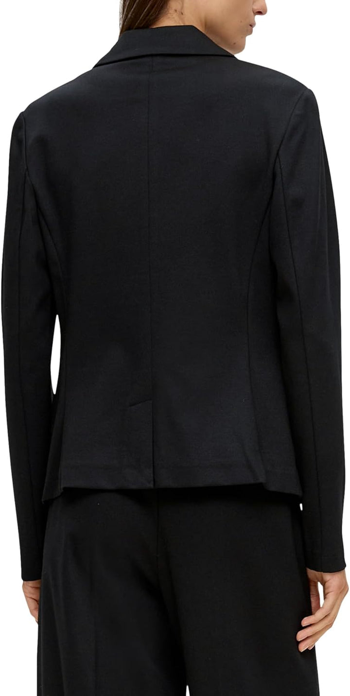 s.Oliver Jersey-Blazer mit Twillstruktur 36 9999_schwarz, 36 9999_schwarz
