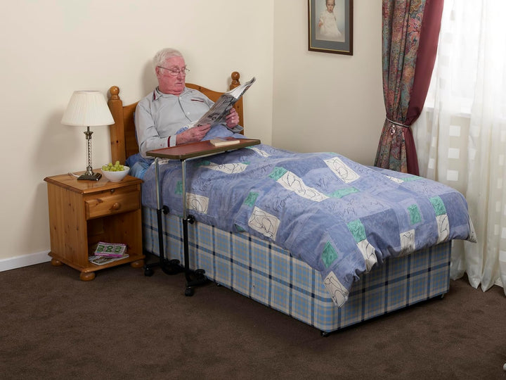 NRS Healthcare M01278 Überbett- und Stuhltisch im Divan-Stil, neigbar und verstellbar Ohne Räder, Oh