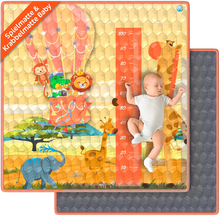 Spielmatte & Krabbelmatte Baby Faltbar 127x127cm Bodenschutz gegen Stürze Play Mat for Babies – Dick