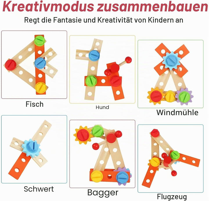 Montessori Spielzeug ab 2 Jahre, Kinderspielzeug Spiele, Werkbank Kinder Geschenk Junge Mädchen, Wer