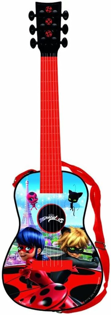 Reig 2682 Miraculous: Tales of Ladybug & Cat Noir elektrische Gitarre, Mehrfarbig, M