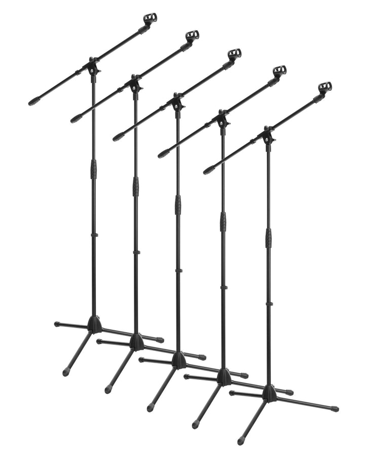 5x SET McGrey MBS-01 Mikrofonständer mit Galgen und Mikrofonklemme (Schwenkarm, höhenverstellbar bis