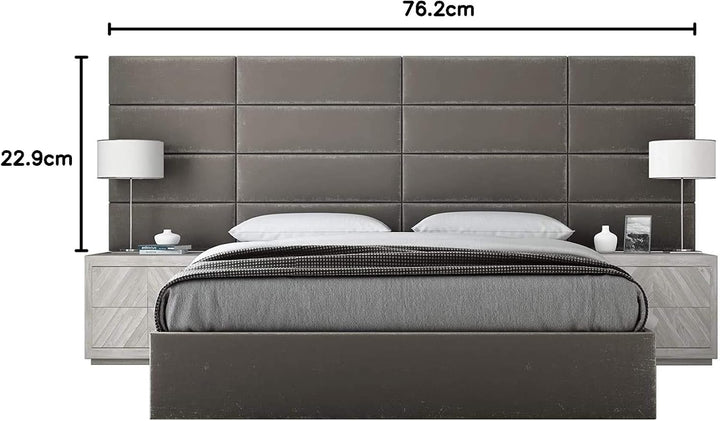 VANT Gepolsterte Kopfteile - Accent Wall Panels - 4er Pack - Einfach Passen - König und Zwilling Bet