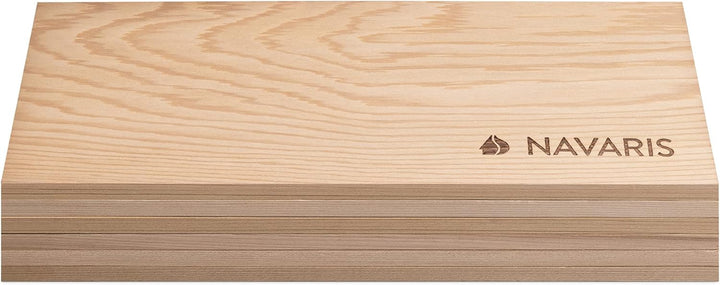 Navaris 6X Zedernholz Grillbretter zum Grillen - 35 x 14cm - Grill Zedernholzbrett Set - BBQ Grillbr