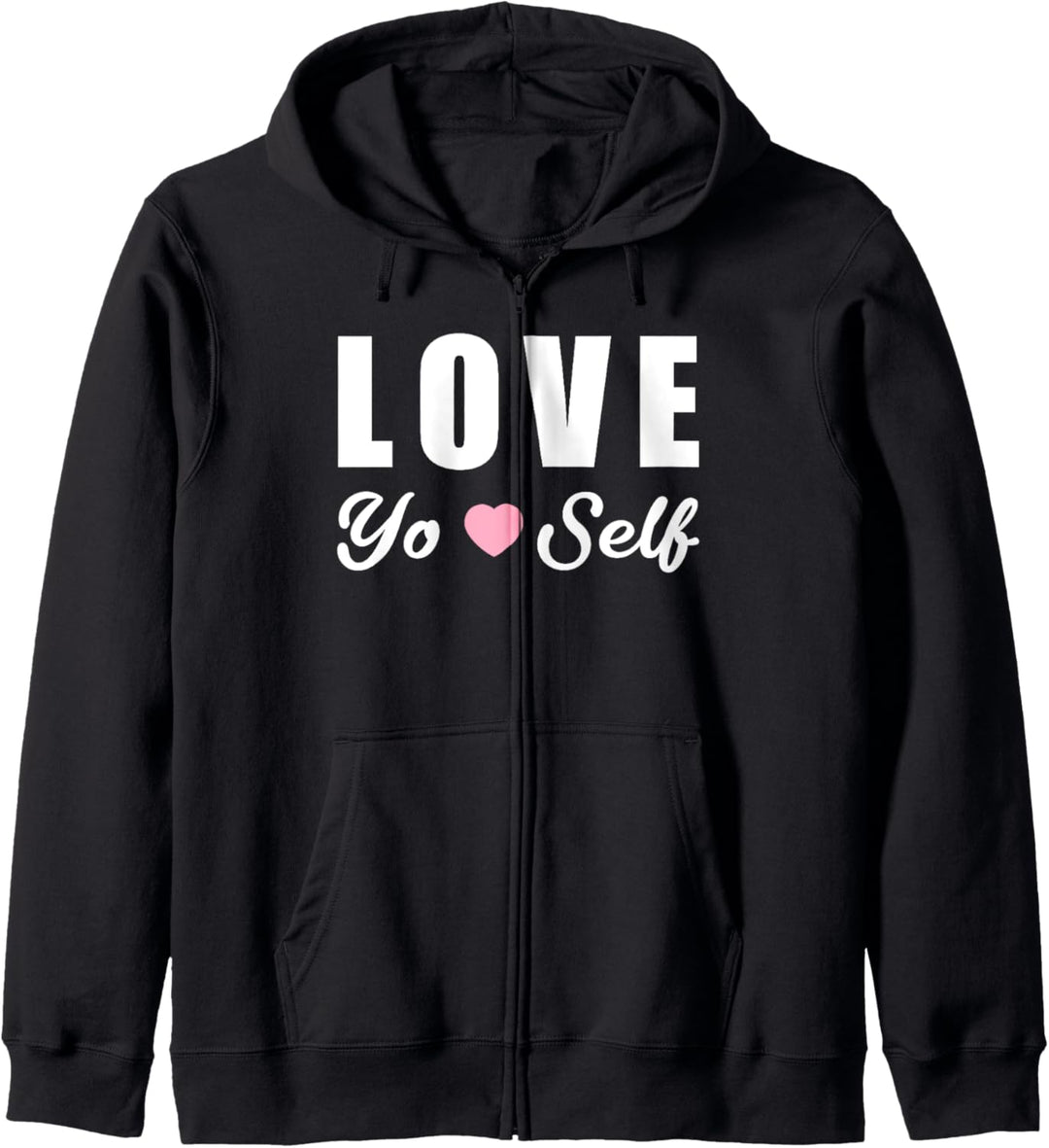 Love Yo Self Simple Text Heart Icon Kapuzenjacke