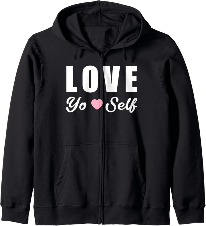 Love Yo Self Simple Text Heart Icon Kapuzenjacke
