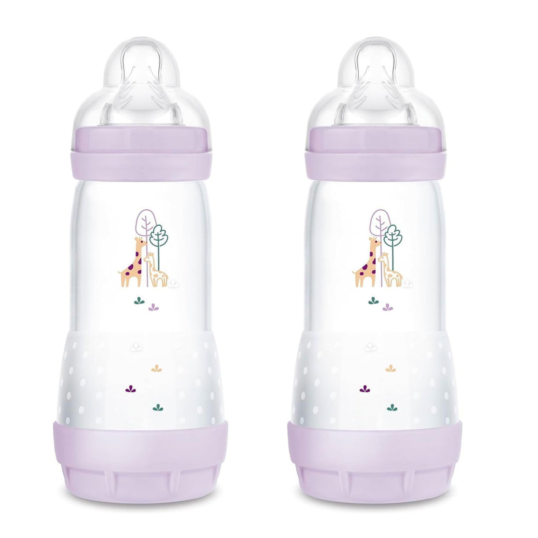 MAM Anti Colic Flasche 320 ml 2er Pack Girl-Mix inkl. Sauger Grösse 2 + 4 Monate