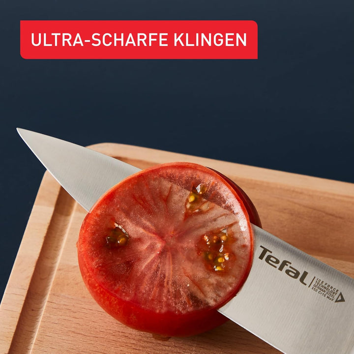 Tefal Ice Force K23206 Santoku Messer | 18cm | Korrosionsschutz | Handschutz | Edelstahl | Edelstahl