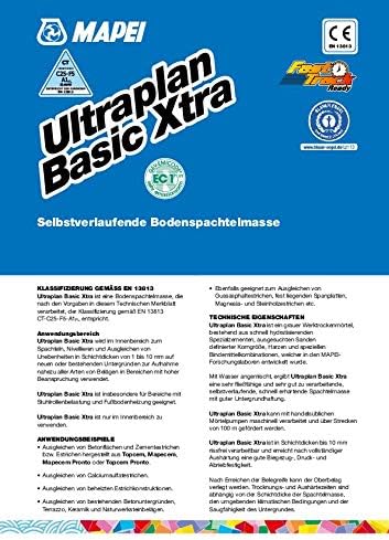 MAPEI Ultraplan Basic Xtra Bodenspachtelmasse,zementär Sack a 25 Kg