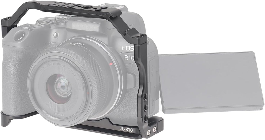 FOTGA Kamerakäfig mit Top Handle Griff Oben Handgriff für Canon EOS R10 Kamera, Aluminium Vlogging K