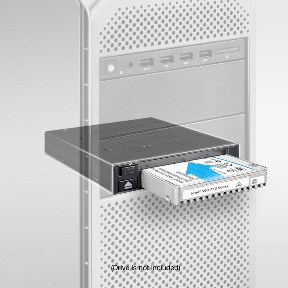 flexiDOCK MB021VP-B - Trägerloses U.2 PCIe 4.0 NVMe SSD zu SlimSAS SFF-8654 Wechselrahmen-Gehäuse/in