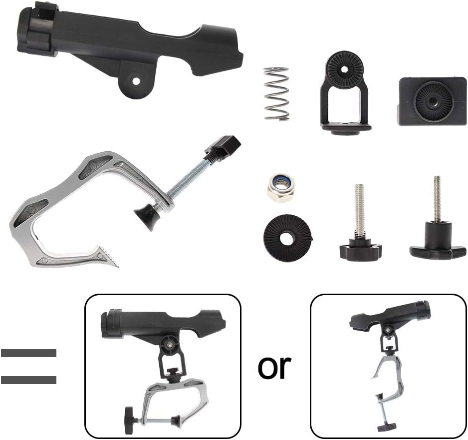 2 x Rutenhalter Stabil 360 Grad Drehung einfach einstellbar für Boot Kajak Type B, Type B
