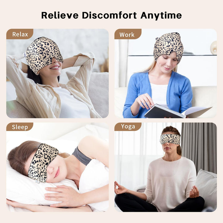 my novel things 2 Stück Migräne Maske und Augenmaske Kühlend, Migräne Kühlmaske, Migraine Relief Cap
