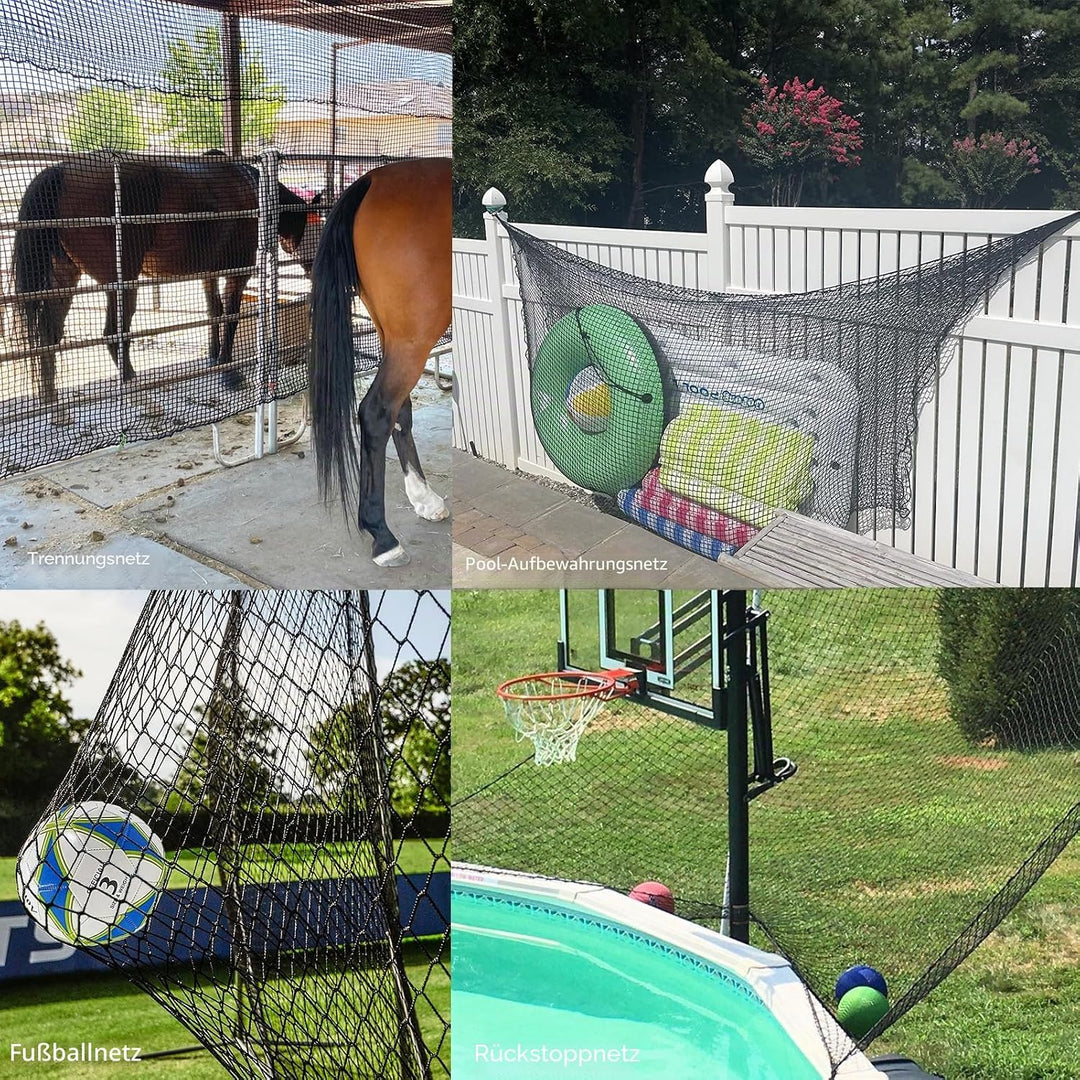 Aoneky Golf-Übungsnetz 3x3M/ 3x4,5M/ 3x6M/3x7,5M, Knotenloses geflochtenes Seil 3mm, quadratisches N