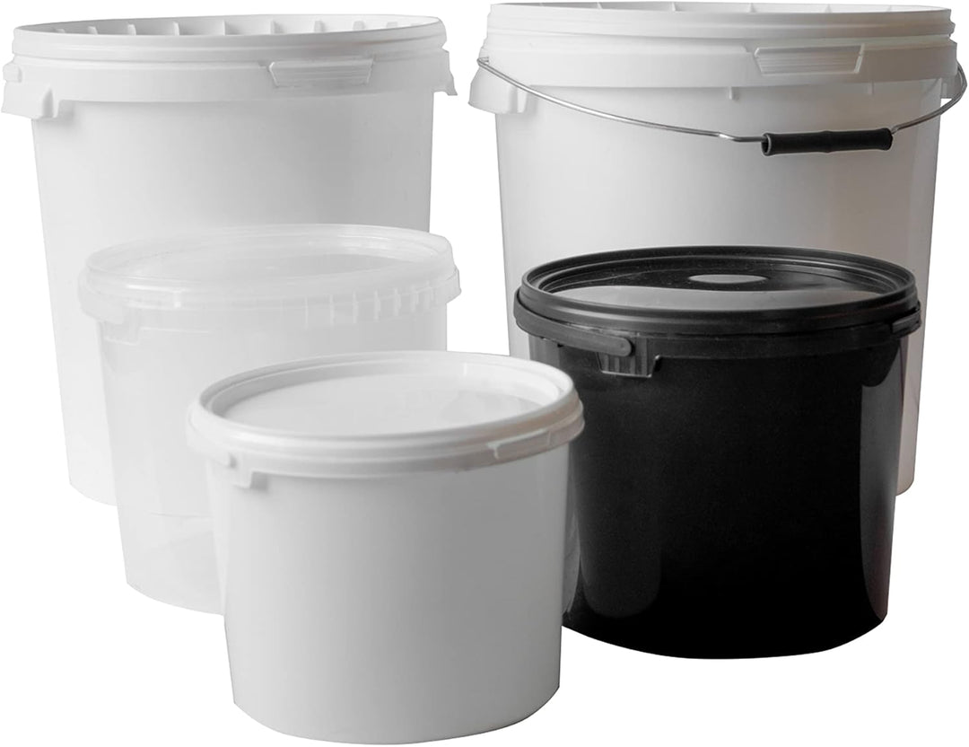 Nipter Kunststoffeimer lebensmittelecht mit Deckel, transparent, 3L x 20 Stück 3 Liter - 20 Stück Tr
