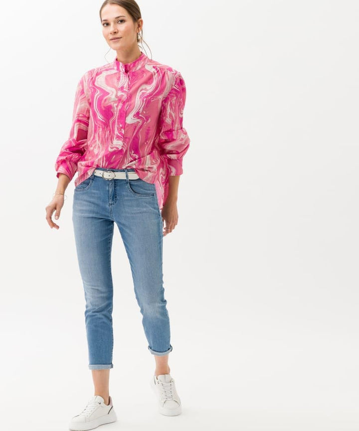 Brax Damen Jeans Style Shakira S Free to Move: Five-Pocket-röhrenjeans 26W / 32L Used Summer Blue, 2