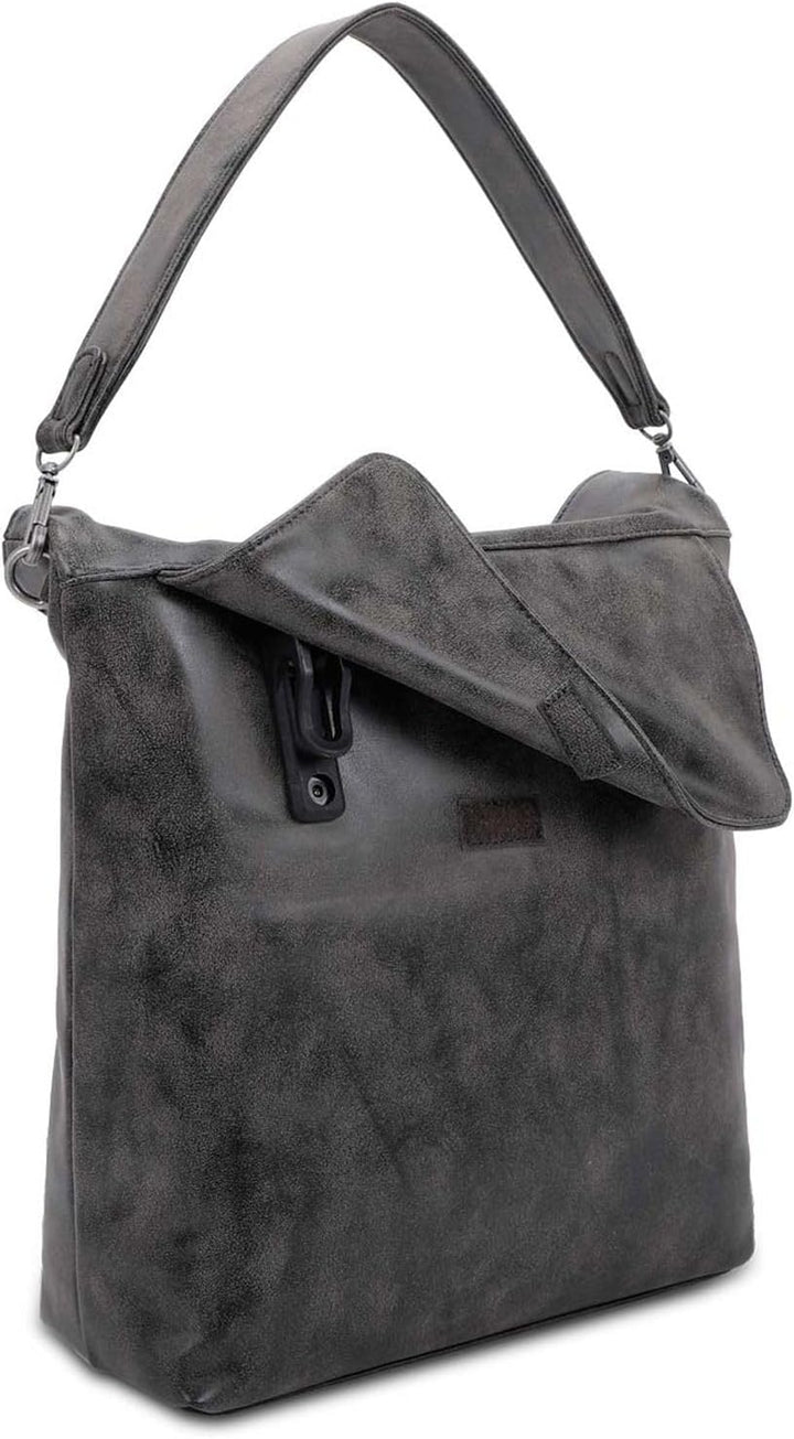 Fritzi aus Preussen Damen Bike01 Vintage Black Idol Schultertasche, Black Idol
