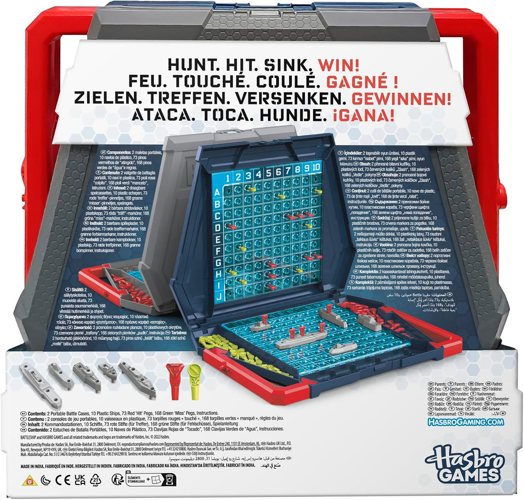 Hasbro Battleship Klassisches Brettspiel, spannendes Strategiespiel für Kinder ab 7 Jahren, BATTLESH