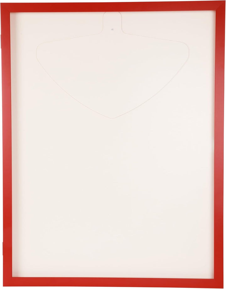 Trikotrahmen mit Drehtür – 'Rot' - Rückwand Weiss | Grösse: 90x70cm - von vorne bestückbar - stabile